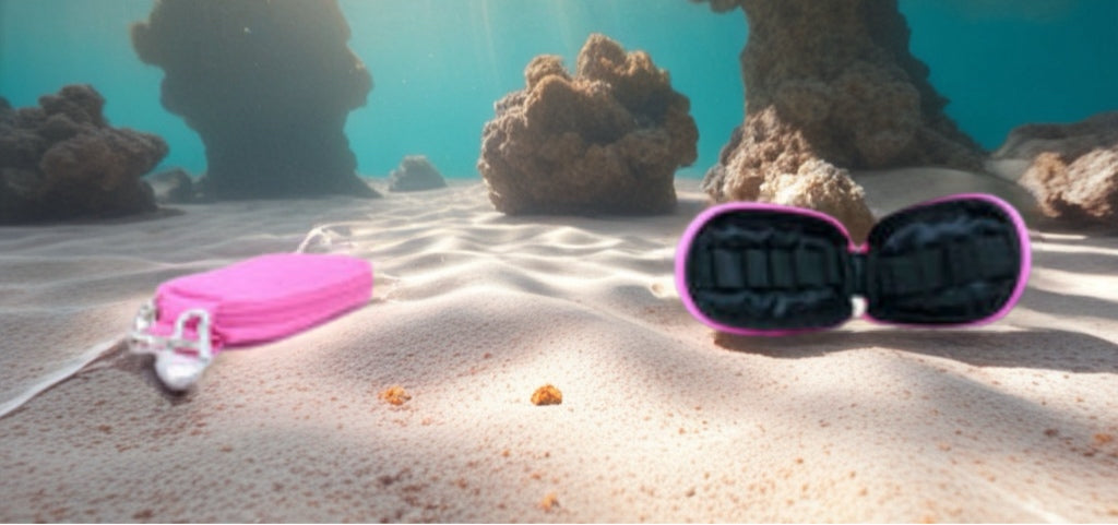 Key ring travel case (pink) holds x10 2mL Roller Ball Bottles of Essential Oil or Essential oil blends.