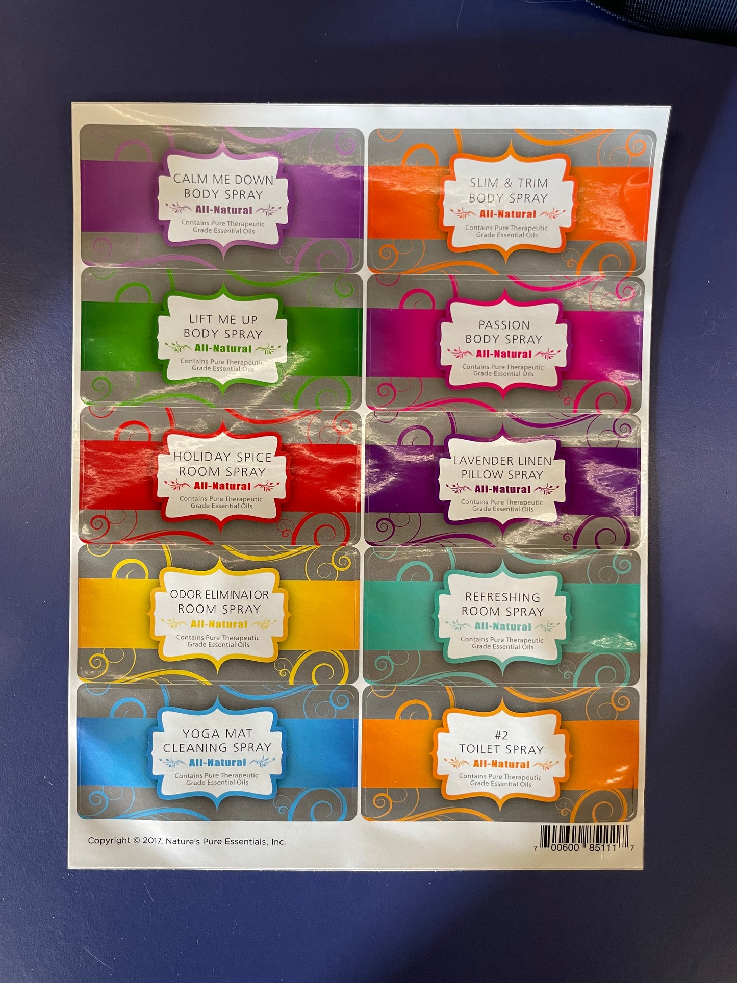 Essential Oil Blend labels - 10 labels