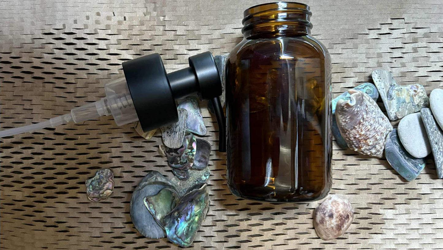 200ml Amber Glass Foaming Hand Soap Bottle