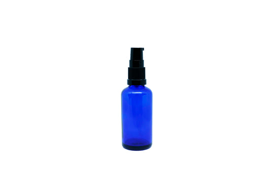 50 mL Blue Glass Bottle with serum and cover