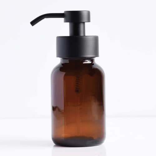 250mL Amber Glass Hand Soap Bottle with Foaming Dispenser